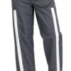 Men's Polyester Track Pants with Elastic Waistband and Side Stripe for Sports, Gym and Casual Use, Grey XL