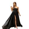 Black Trail Net Gown for Cocktail by Dressly