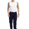 Black Paper Men's Jogger Pants with Drawstring, Casual Workout Track Pants, MULTICOLURS (in, Alpha, 4XL, Regular, Navy Blue)