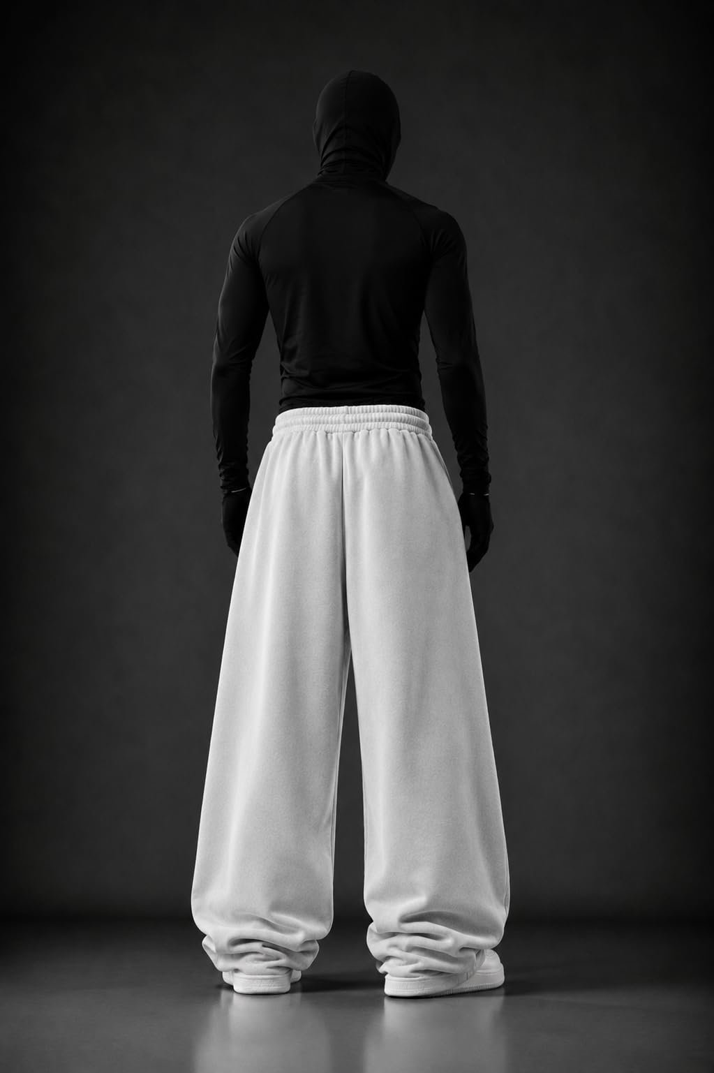 Men's Aesthetic Wide Leg Pants | Gothic Tribal Graphic Baggy Trousers | Oversized Relaxed Fit Streetwear Track Pants (in, Alpha, XL, Regular, Gery) - Image 4