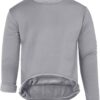 Men's Long Sleeve T-Shirt, Grey, Fleece Lined, Crew Neck, Casual Wear