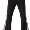 Men's Track Pants with White Side Stripes, Ankle Zip - Bell Bottom Style, Elastic Waist, Pocket Zip, Extra Room in Thigh for All Day Comfort. (in, Alpha, XL, Regular, Black)