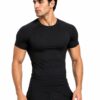 Men's Half Sleeve Compression Gym T-Shirt Dry Fit Black