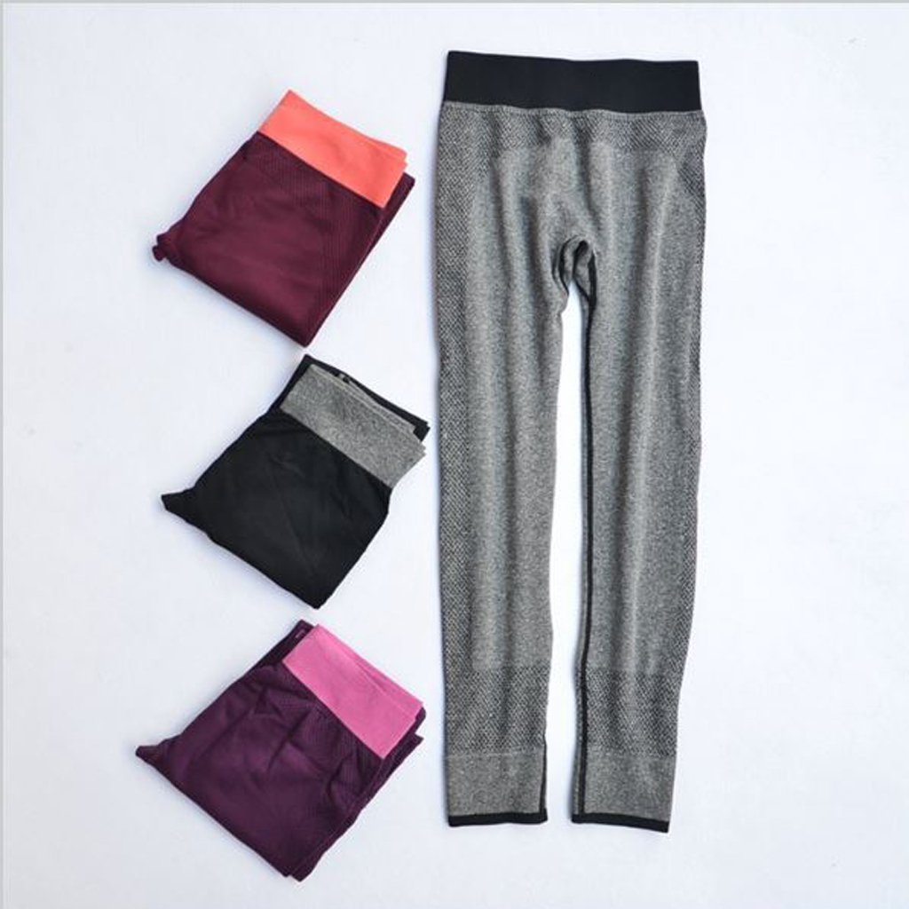 Imported Sweat-absorbent Spliced Skinny Yoga Pants Gym Pants Leggings Sportswear - Image 5