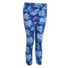 Aswadh Women Printed Capri Legging 3/4 Length Skinny Yoga Pants L Blue