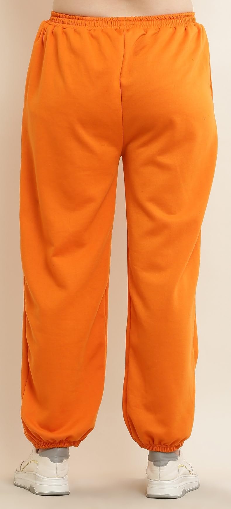 Elegance Men's Soild Comfort Wear Loose Fit Fleece Warm Track Pants Lower || Regular & Plus Sizes || Small - 10XL || (11COLOURS) (Orange, X-Large) - Image 4