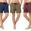 Men's Checkered Cotton Printed Boxer Shorts Combo Pack of 3 | Side Pocket | Casual Wear, Night Wear, Gym Wear, Beach Wear, Daily Use Boxers (in, Alpha, XL, Regular, Multicolor)