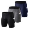 Generic Men 3 Pcs Shorts Elastic Pocket Quick-Dry Sports Athletic Tights Bodycon Briefs'